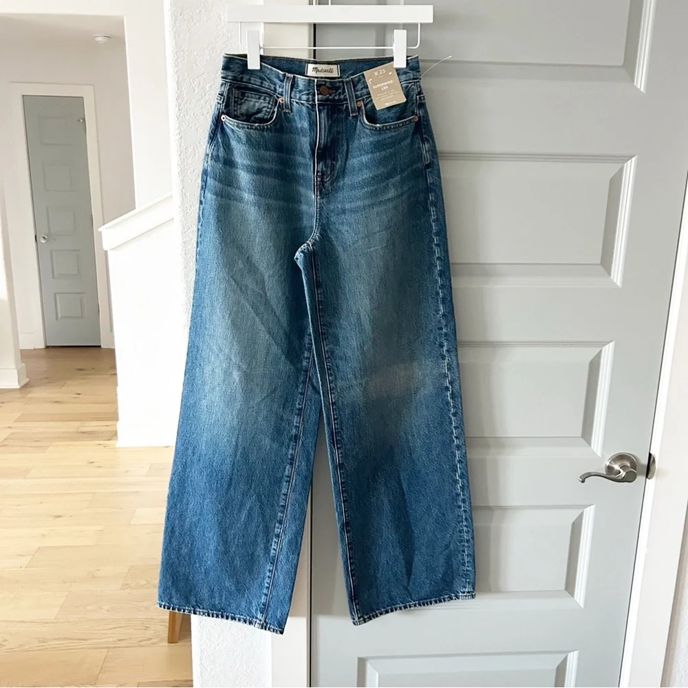 NWT Madewell Super Wide Leg Jeans Halleran Wash - Picture 2 of 5